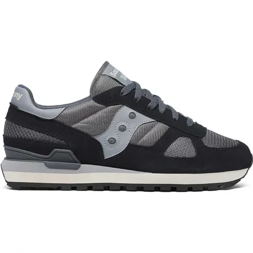 Shadow Sneaker Dunkelgrau/Blau , Herren, Größe: 41 1/2 EU - Saucony - Modalova