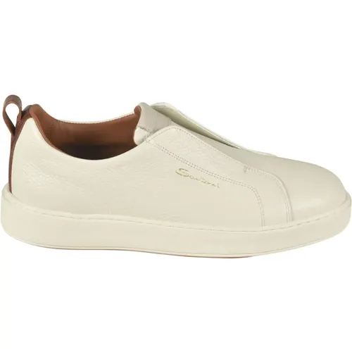 Flat shoes , male, Sizes: 8 1/2 UK, 10 UK, 7 UK, 6 UK - Santoni - Modalova