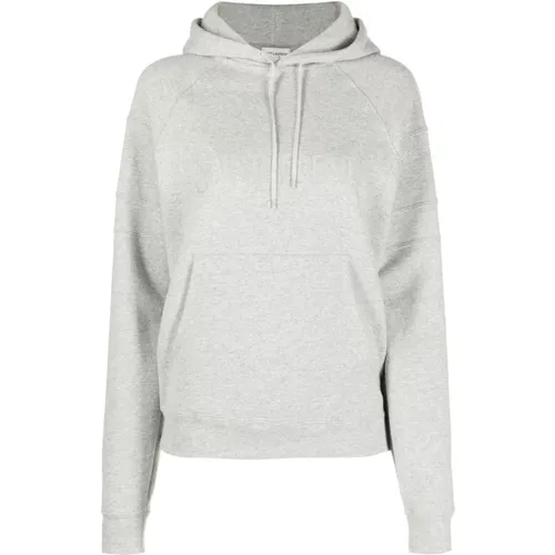 Embroidered Hooded Sweatshirt , female, Sizes: XS, S - Saint Laurent - Modalova