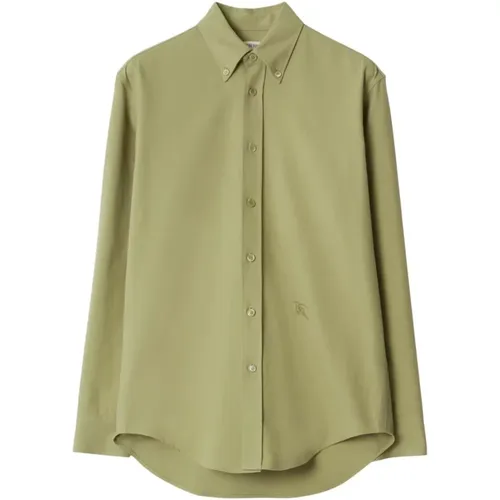 Grünes Oversize Button-Down Hemd , Herren, Größe: L - Burberry - Modalova