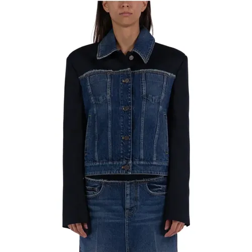 Denim Jacket with Pointed Collar , female, Sizes: M, S, L - Stella Mccartney - Modalova