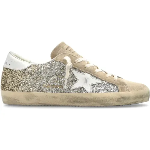 Glitter Panel Sneakers , Damen, Größe: 36 EU - Golden Goose - Modalova