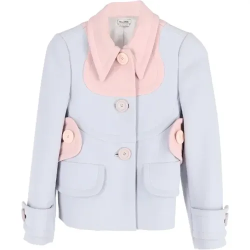 Pre-owned Cotton outerwear , female, Sizes: S - Miu Miu Pre-owned - Modalova