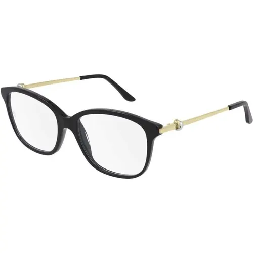 Black Gold Transparent Glasses , unisex, Sizes: 54 MM - Cartier - Modalova
