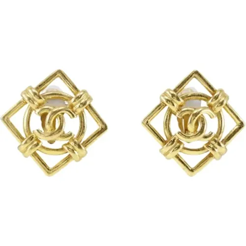 Pre-owned Metal earrings , female, Sizes: ONE SIZE - Chanel Vintage - Modalova