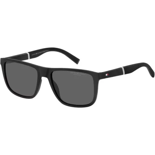 Matte Polarized Sunglasses , unisex, Sizes: 56 MM - Tommy Hilfiger - Modalova