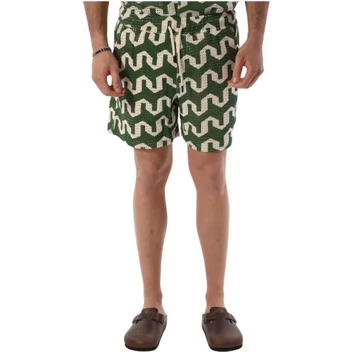 Bermuda Shorts aus Baumwolle mit Kordelzug , Herren, Größe: L - OAS - Modalova