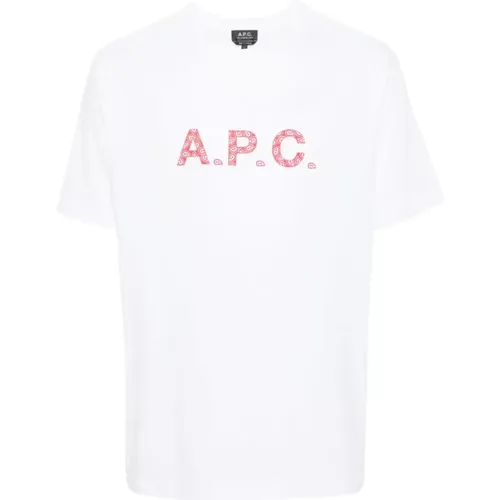 Logo Print Crew Neck T-shirts , male, Sizes: M, XL, L, 2XL - A.p.c. - Modalova