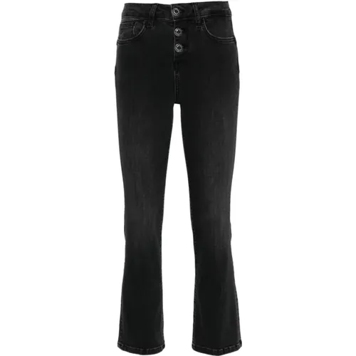 Crystal-Embellished Bootcut Jeans , female, Sizes: W27, W25, W26, W28, W31 - Liu Jo - Modalova