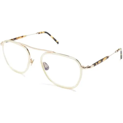 Fanagle OPT Citron Tortoise Gold Optical Frame , unisex, Sizes: 50 MM - Moscot - Modalova