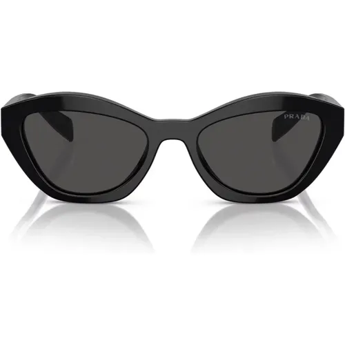 Butterfly Sunglasses in Glossy with Dark Grey Lenses , unisex, Sizes: 52 MM - Prada - Modalova