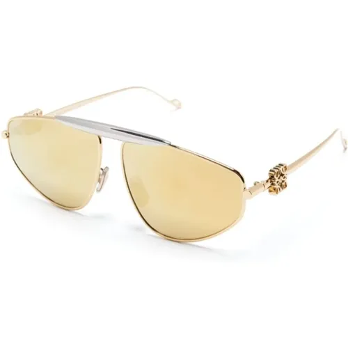 Gold Sunglasses with Original Accessories , female, Sizes: 61 MM - Loewe - Modalova