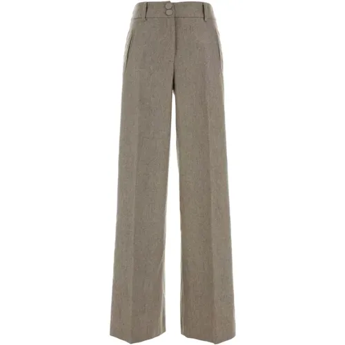 Cappuccino Wool Blend Palazzo Pant , Damen, Größe: 2XS - PT Torino - Modalova