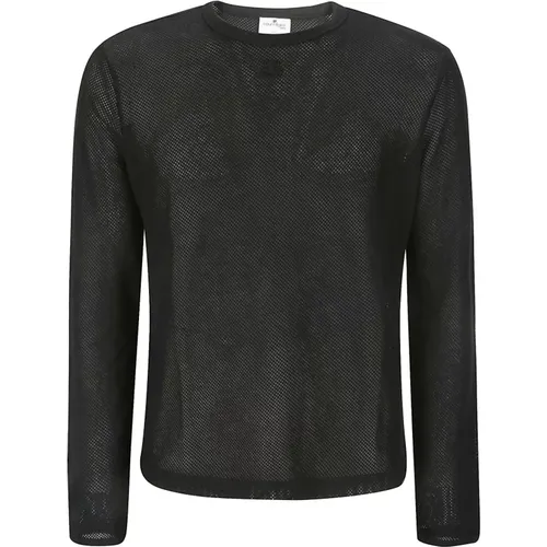 Mesh Long Sleeves T-Shirt , male, Sizes: L - Courrèges - Modalova