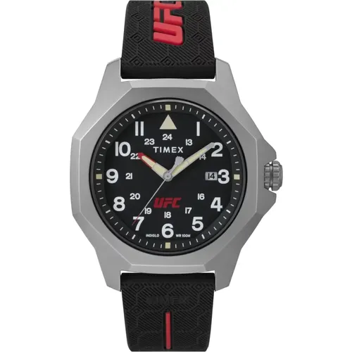 UFC Reveal Analoguhr Schwarz Silikon - Timex - Modalova