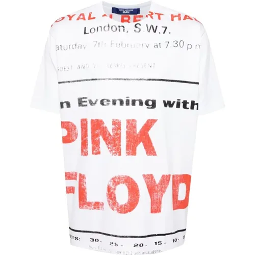 Weißes Pink Floyd Print Baumwoll T-Shirt - Junya Watanabe - Modalova