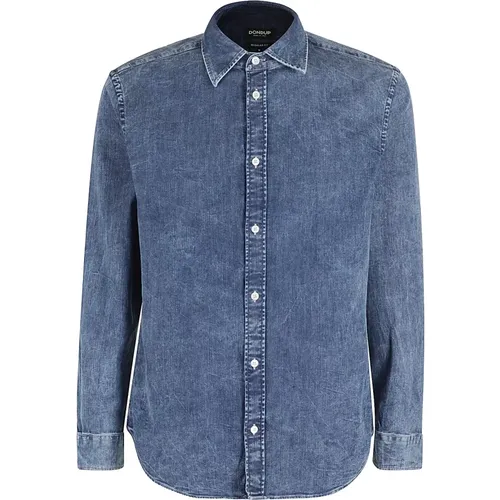 Denim Shirt , male, Sizes: M, S, 2XL - Dondup - Modalova