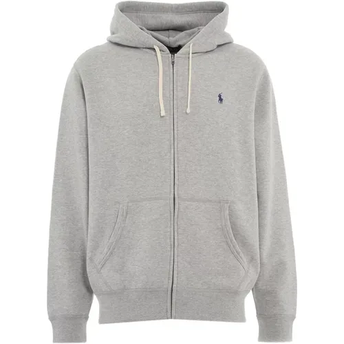 Hoodie mit Reißverschluss und Logo-Stickerei , Herren, Größe: M - Polo Ralph Lauren - Modalova