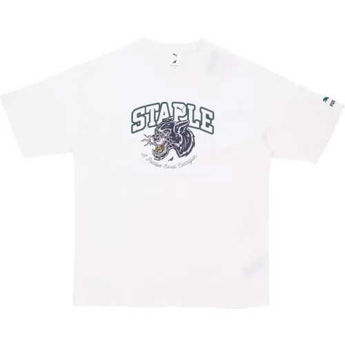 Graphic Tee X Staple Warm , male, Sizes: L, XL, S, M - Puma - Modalova