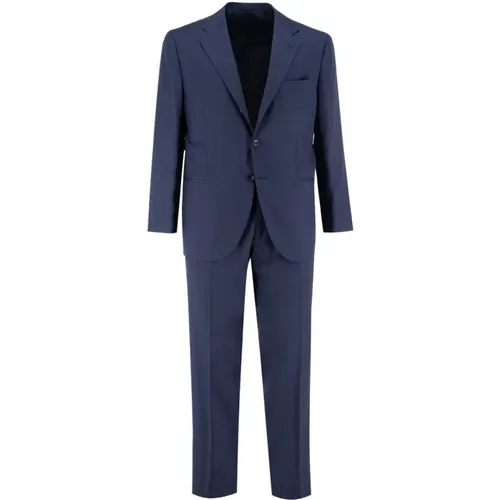 Wool and Silk Suit for Men , male, Sizes: 2XL, L, 3XL, 4XL, XL - Kiton - Modalova