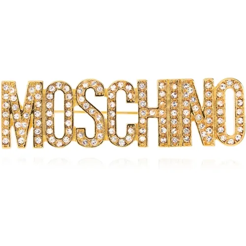Brosche mit Logo Moschino - Moschino - Modalova
