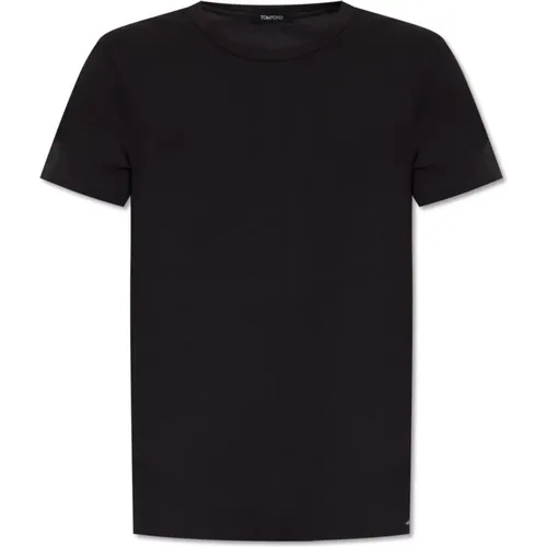 Baumwoll T-shirt , Herren, Größe: M - Tom Ford - Modalova