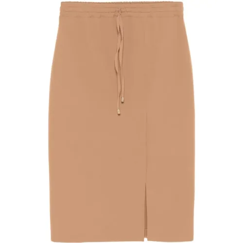 Camel Skirt , female, Sizes: XS, 2XS, S - Ermanno Scervino - Modalova