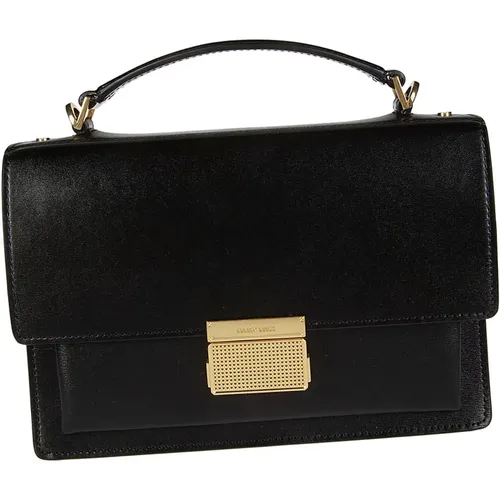 Leather Small Bag with Gold Closure , female, Sizes: ONE SIZE - Golden Goose - Modalova