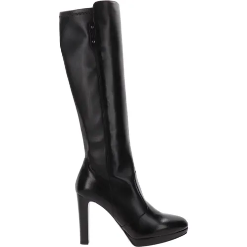 Elegante Leder Damenstiefel , Damen, Größe: 37 EU - Nerogiardini - Modalova