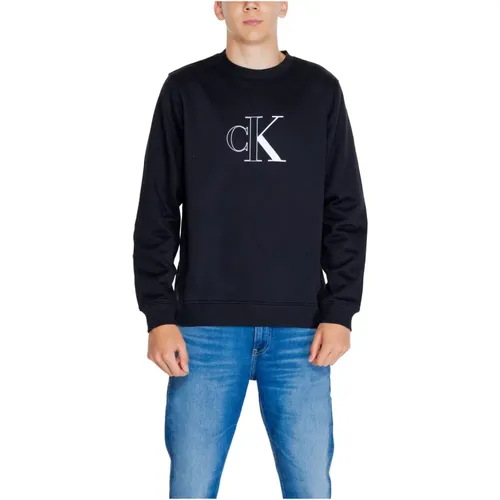 Monologo Sweatshirt Herbst/Winter Kollektion , Herren, Größe: L - Calvin Klein Jeans - Modalova