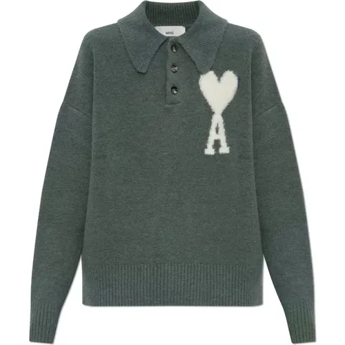 Polo Pullover , Damen, Größe: 2XS - Ami Paris - Modalova