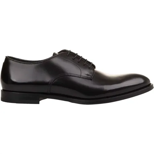 Schwarze Oxford Schnürschuhe aus Leder , Herren, Größe: 41 EU - Doucal's - Modalova