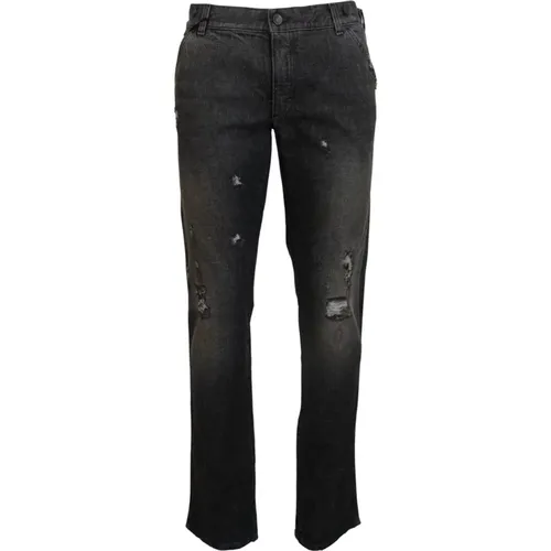 Regular Fit Grau Grün Denim Jeans - Dolce & Gabbana - Modalova