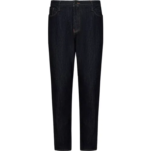 Slim Fit Jeans with Eagle Plaque , male, Sizes: W31, W34, W30 - Emporio Armani - Modalova