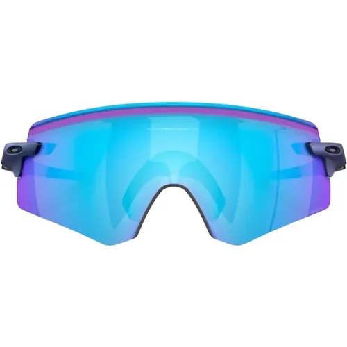 Wraparound Sunglasses Matte Cyan/ Colorshift Lens , male, Sizes: 36 MM - Oakley - Modalova