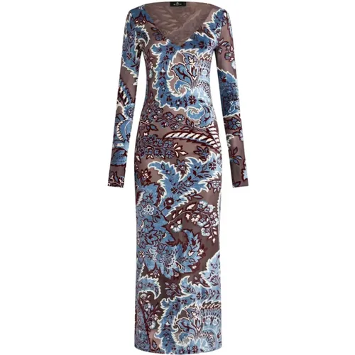 Blumiges Paisley Maxikleid Etro - ETRO - Modalova