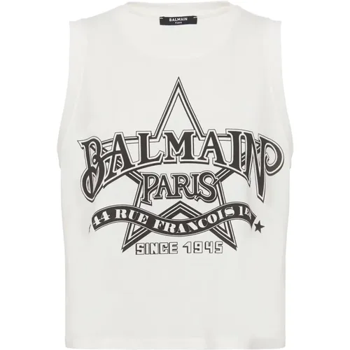 Western Tanktop , Damen, Größe: L - Balmain - Modalova