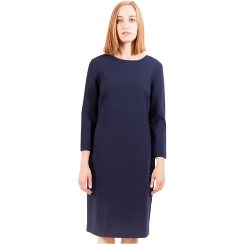 Stilvolles Blaues Midi-Kleid , Damen, Größe: 2XL - Gant - Modalova