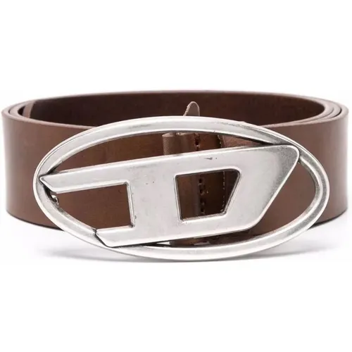 Oval-D Belt , male, Sizes: 100 CM, 90 CM - Diesel - Modalova