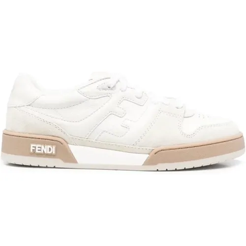 Vintage Sneakers with FF Pattern , female, Sizes: 6 1/2 UK, 7 1/2 UK - Fendi - Modalova