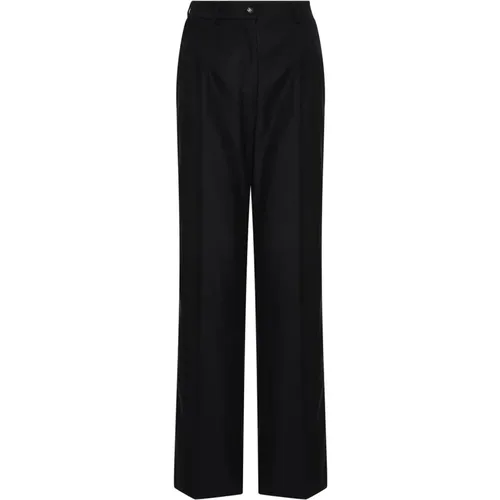 Wool BlendStraight Trousers , female, Sizes: M - Dolce & Gabbana - Modalova