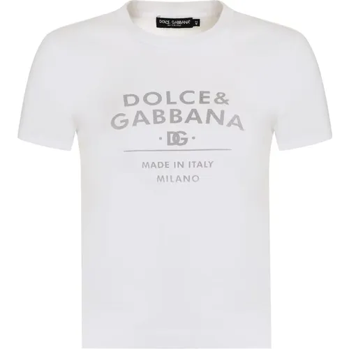 T-Shirts , Damen, Größe: XS - Dolce & Gabbana - Modalova