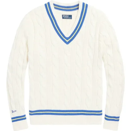 Sweater V-Neck Long Sleeve , male, Sizes: L, M - Ralph Lauren - Modalova