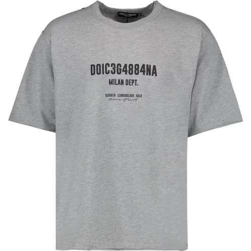 Logo Print Oversized T-shirt , Herren, Größe: L - Dolce & Gabbana - Modalova