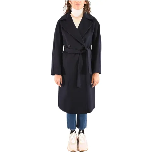 Double-breasted Wool Coat Resina , female, Sizes: M - Max Mara Weekend - Modalova