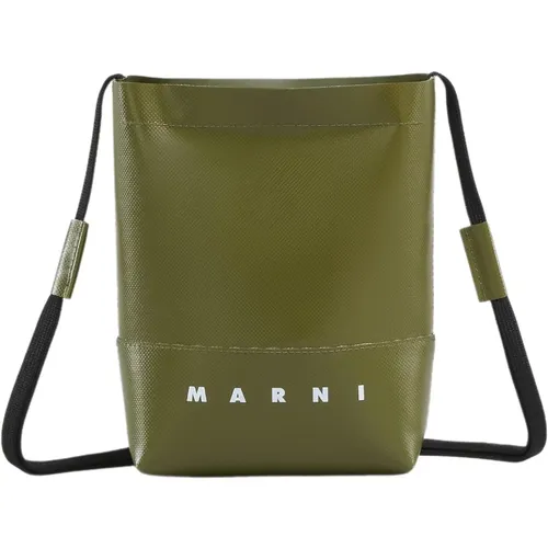 Crossbody bag with shoelace strap , male, Sizes: ONE SIZE - Marni - Modalova