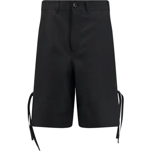 Schwarze Shorts mit Knopf und Reißverschluss , Herren, Größe: S - Comme des Garçons - Modalova