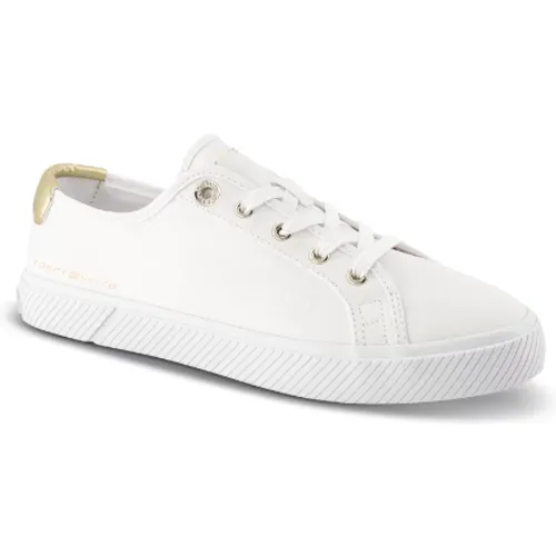 Canvas Low Top Sneakers , Damen, Größe: 37 EU - Tommy Hilfiger - Modalova