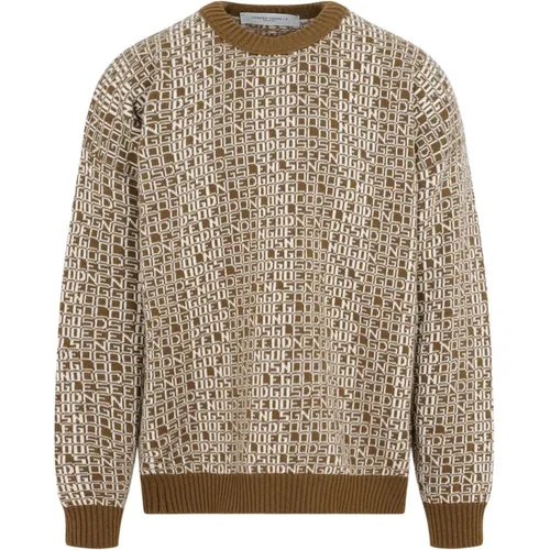 Luxurious Wool Blend Crew Neck Sweater , male, Sizes: L - Golden Goose - Modalova
