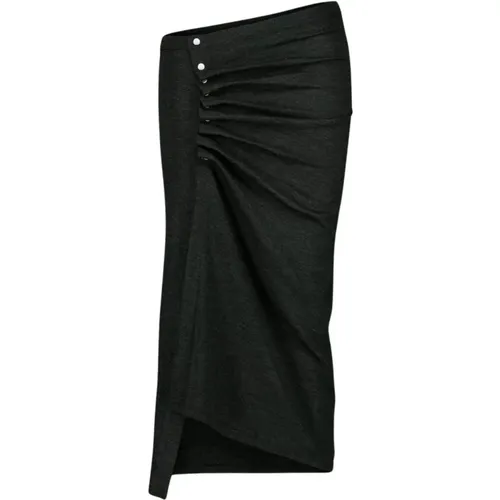 Wrap Asymmetric Midi Skirt , female, Sizes: L, XS, S, M - Paco Rabanne - Modalova